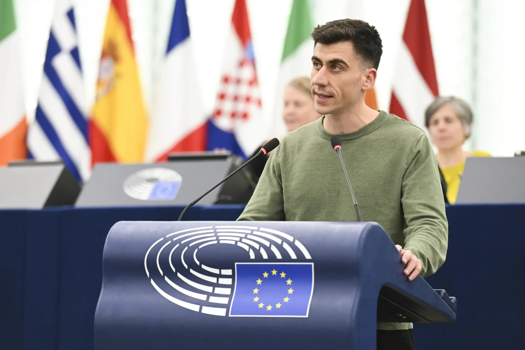 Fidias Panayiotou addressing the European Parliament